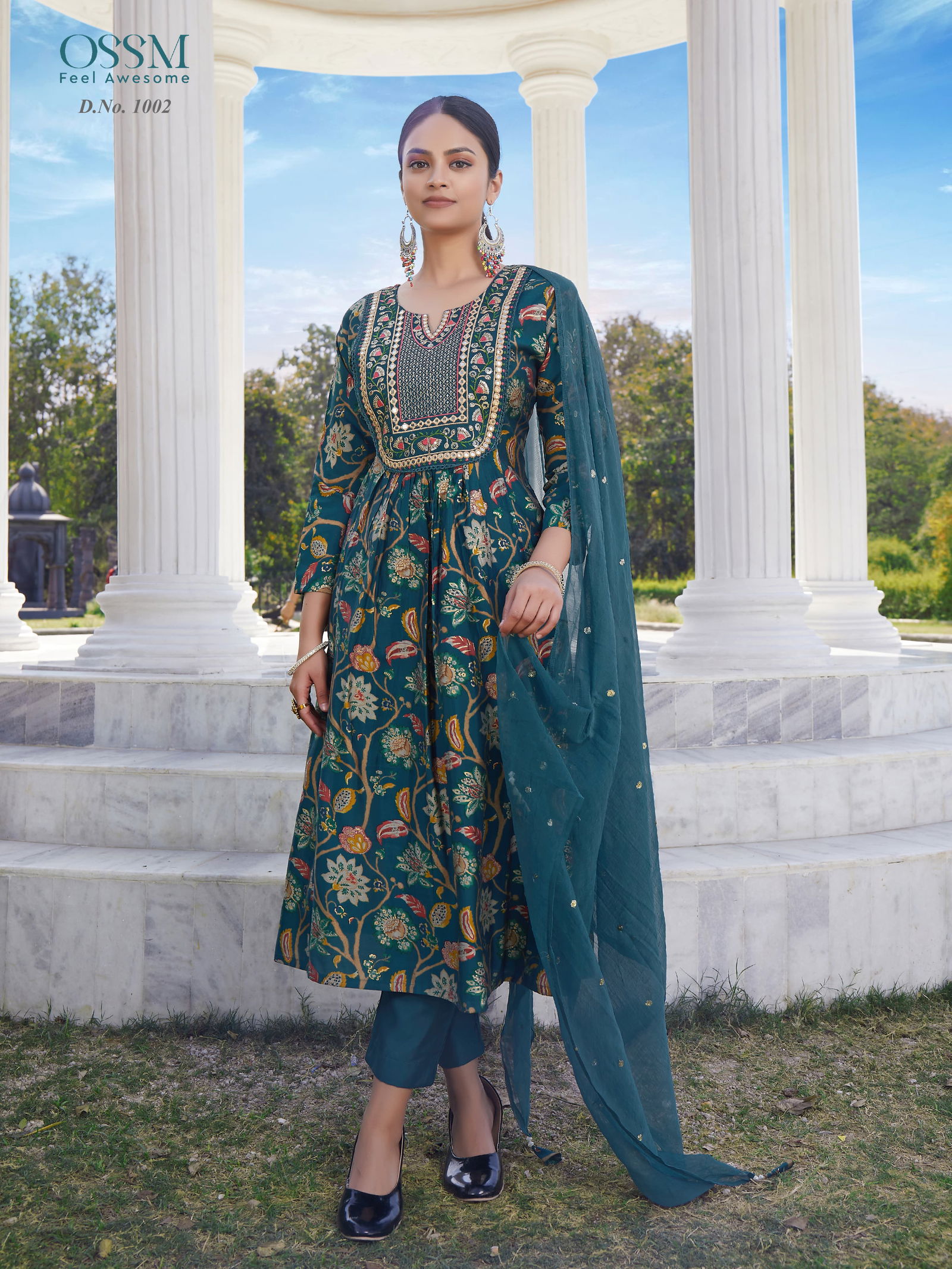 Morni By Ossm Modal Foil Printed Embroidery Kurti With Bottom Dupatta Wholesale Market In Surat With Price